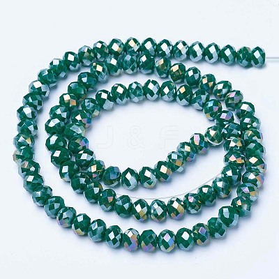 Electroplate Glass Beads Strands EGLA-A034-P1mm-B09-1