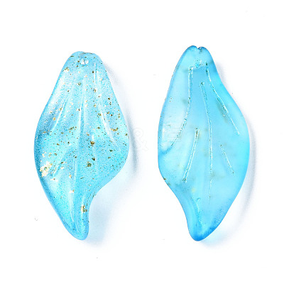 Frosted Transparent Spray Painted Glass Pendants GGLA-S054-016G-03-1