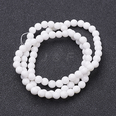 Natural Mashan Jade Round Beads Strands X-G-D263-4mm-XS01-1