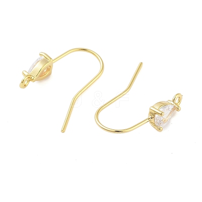 Brass Earring Hooks EJEW-B063-05G-04-1