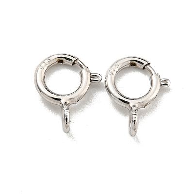 925 Sterling Silver Spring Ring Clasps STER-C005-06P-1