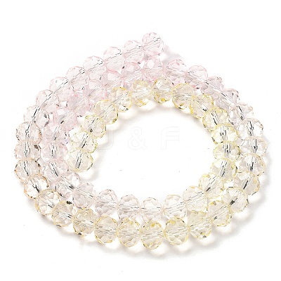 Transparent Painted Glass Beads Strands LS-DGLA-A034-T8mm-A25-1