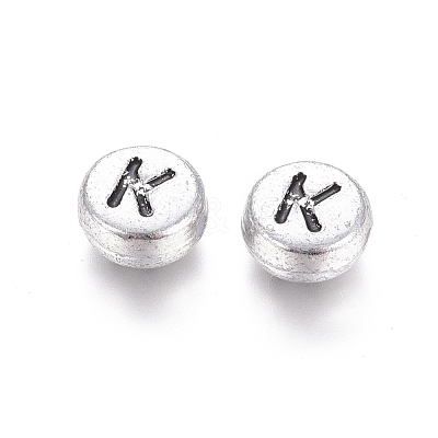 Silver Color Plated Acrylic Beads X-MACR-PB43C9070-K-1
