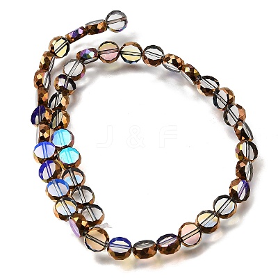 Electroplated Transparent Glass Beads Strands GL-CBA98F0-06C-07-1