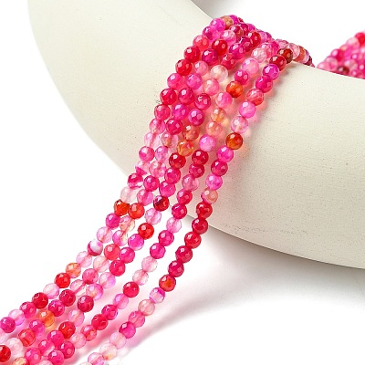 Natural Striped Agate/Banded Agate Beads Strands G-G545-04H-1