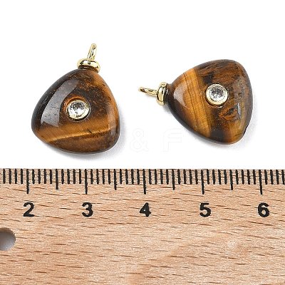 Natural Tiger Eye Pendants KK-C251-01C-04-1