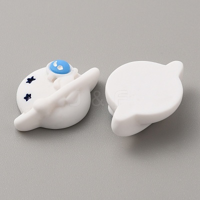 Space Theme Opaque Resin Cabochons CRES-WH0001-50-1