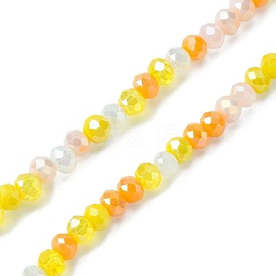 Electroplate Glass Beads Strands EGLA-yw0002-C04-1