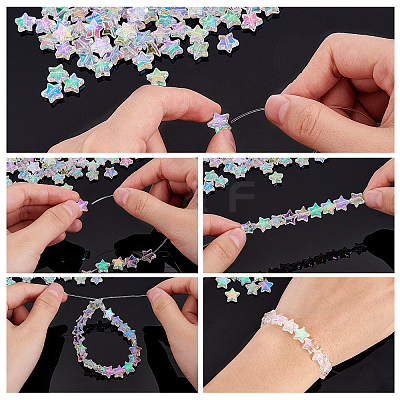 Eco-Friendly Transparent Acrylic Beads TACR-FH0001-01-1