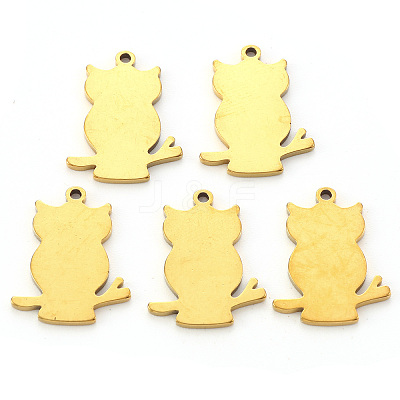 PVD Vacuum Plating 201 Stainless Steel Pendants LS-STAS-N092-35B-G-1