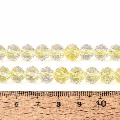 Crackle Transparent Glass Beads Strands X1-GLAA-N063-8mm-08-1