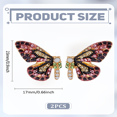 1Pair Alloy Rhinestone Stud Earrings for Women EJEW-LP0003-77B-1