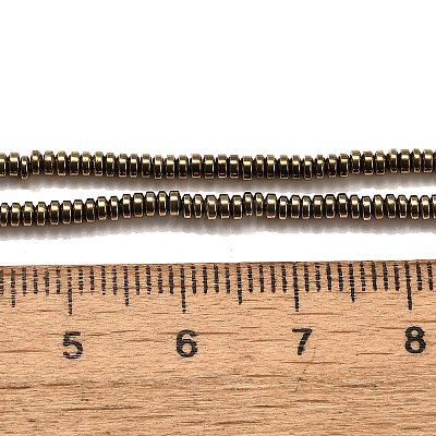 Electroplated Synthetic Non-magnetic Hematite Beads Strands G-L613-G01-01B-1