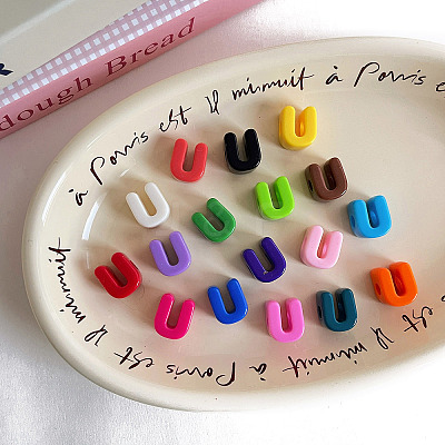 Opaque Acrylic European Beads OACR-M027-01U-1