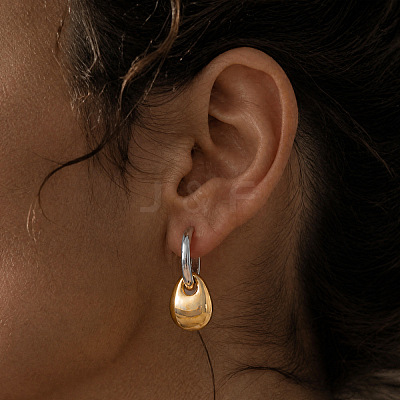 304 Stainless Steel Hoop Dangle Earrings for Women WG157E2-01-1