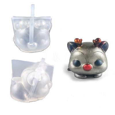DIY Christmas Deer Food Grade Silicone Candle Molds XMAS-PW0001-020-1