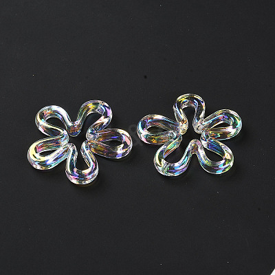 Plated UV Acrylic Beads TACR-S161-04-1