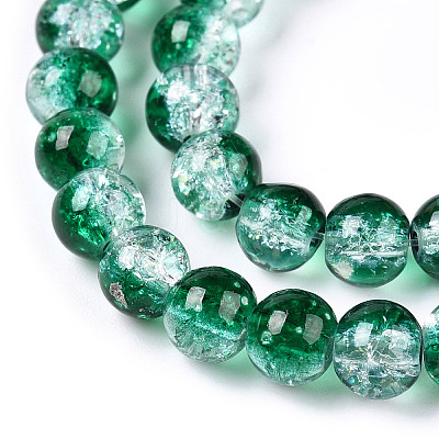 Baking Paint Crackle Glass Beads Strands X-CCG-S001-6mm-19-1