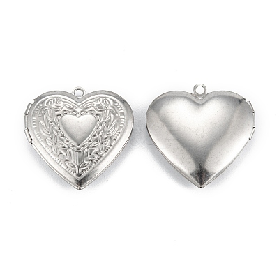 Non-Tarnish 316 Surgical Stainless Steel Locket Pendants X-STAS-C026-01P-1