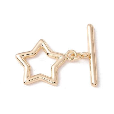 Brass Toggle Clasps KK-H429-02LG-1