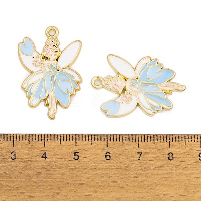 Rack Plating Alloy Enamel Pendants FIND-A040-08D-02G-1