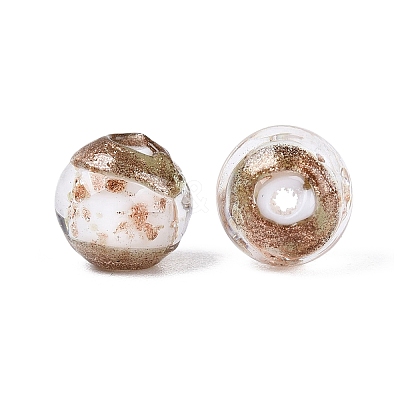 Handmade Gold Sand Lampwork Beads LAMP-N045-01B-01-1