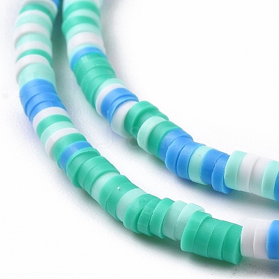 Handmade Polymer Clay Beads Strands CLAY-R089-3mm-005-1