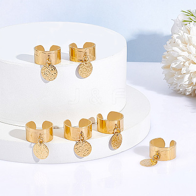 304 Stainless Steel Open Cuff Finger Rings RJEW-UN00010-1