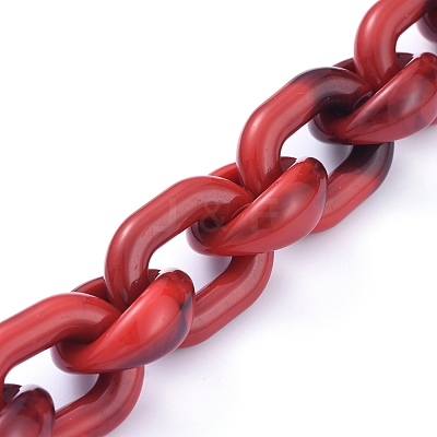 Transparent Acrylic Handmade Cable Chain AJEW-JB00546-02-1