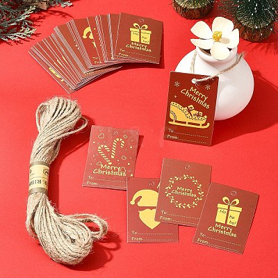 100Pcs Rectangle Paper Gift Tags CDIS-FS0001-19A-1
