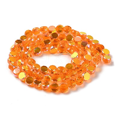 Transparent Electroplate Glass Beads Strands GLAA-Q099-D01-08-1