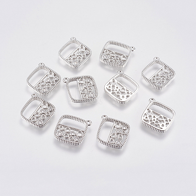 Brass Micro Pave Cubic Zirconia Charms KK-A144-039P-1