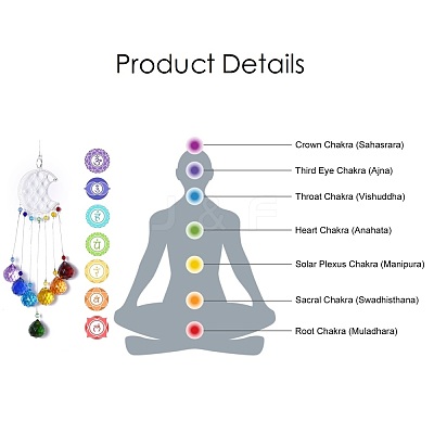 Crystals Chandelier Suncatchers Prisms Chakra Hanging Pendant AJEW-Q142-02-1