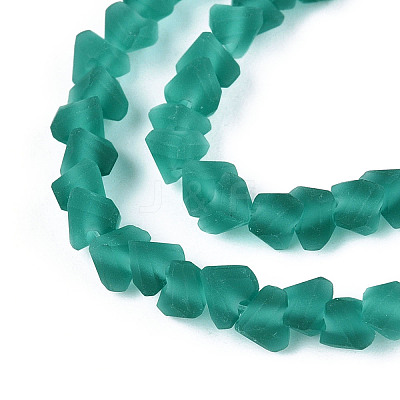Frosted Transparent Glass Beads Strands GLAA-N016-4mm-04-1