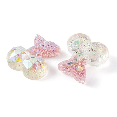 Transparent Epoxy Resin Fruit Cherry Decoden Cabochons CRES-M034-08A-1