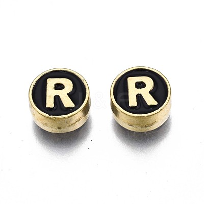 Alloy Enamel Beads ENAM-N052-006-02R-RS-1