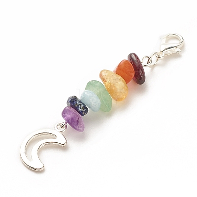 Chakra Theme Natural Gemstone Pendant Decorations LS-X-HJEW-JM00645-02-1