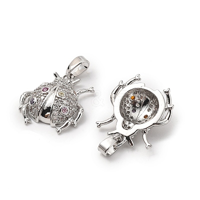 Brass Micro Pave Cubic Zirconia Pendants KK-G533-23P-1