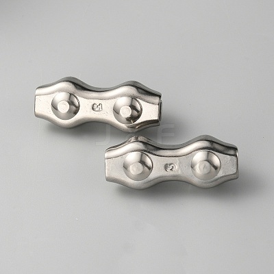 304 Stainless Steel Wire Double 2-post Cable Clamp LS-FIND-WH0110-497-1