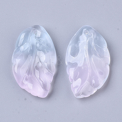 Two Tone Transparent Spray Painted Glass Pendants X1-GLAA-T013-02-D02-1