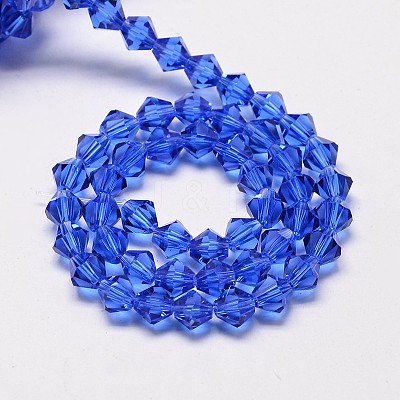 Imitate Austrian Crystal Bicone Glass Beads Strands GLAA-F029-5x5mm-08-1
