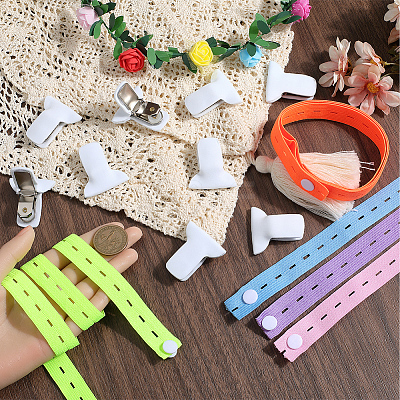 5Pcs 5 Colors Polyester Clothes Organizer Elastic Bands FIND-CN0001-67B-1