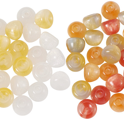 30Pcs 3 Colors Resin UV Reactive Beads RESI-TA0005-67A-1
