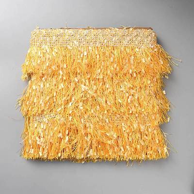 Polyester Tassel Lace Trim Ribbons SRIB-WH0011-295-1