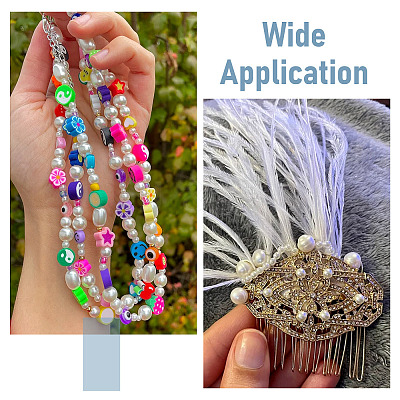 500Pcs 10 Style ABS Plastic Imitation Pearl Beads KY-BY0001-02-1