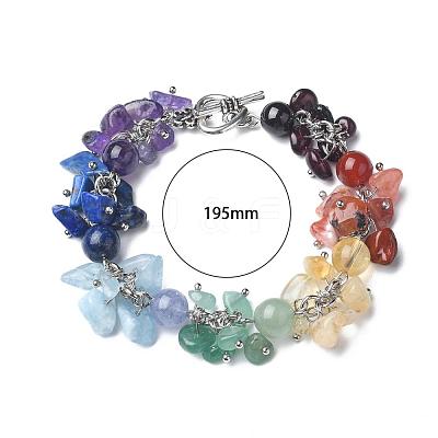 Chakra Gemstone Bracelets BJEW-JB02289-1