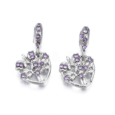 Rack Plating Alloy European Dangle Charms MPDL-N039-220B-1