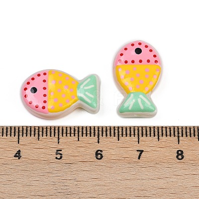 Painted Glass Beads X-LAMP-F036-02D-1