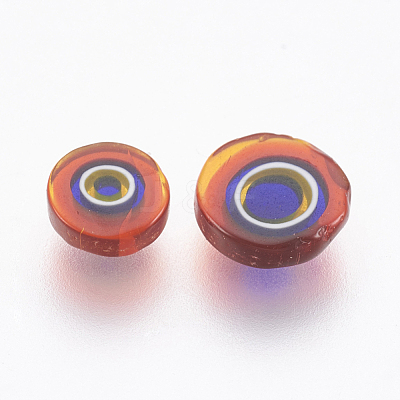 Handmade Lampwork Evil Eye Cabochons LAMP-P043-A05-1