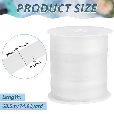 68.5m Tpu-20 Semi-transparent TPU Water Cleaning Mark AJEW-BC0008-68B-1